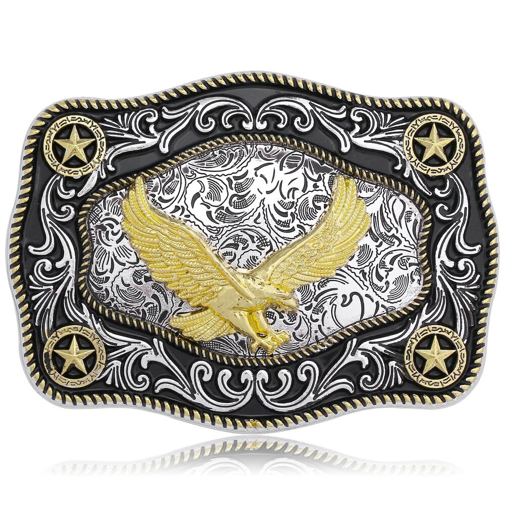 1273 Western Belt Buckle Vintage Eagle Cowboy Rodeo Golden Belt Buckles